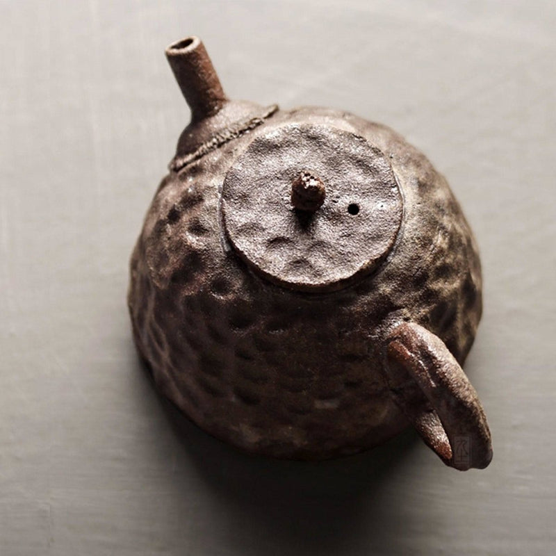 Antique Handmade Coarse Ceramic Hand Kneaded Pot - Eunaliving