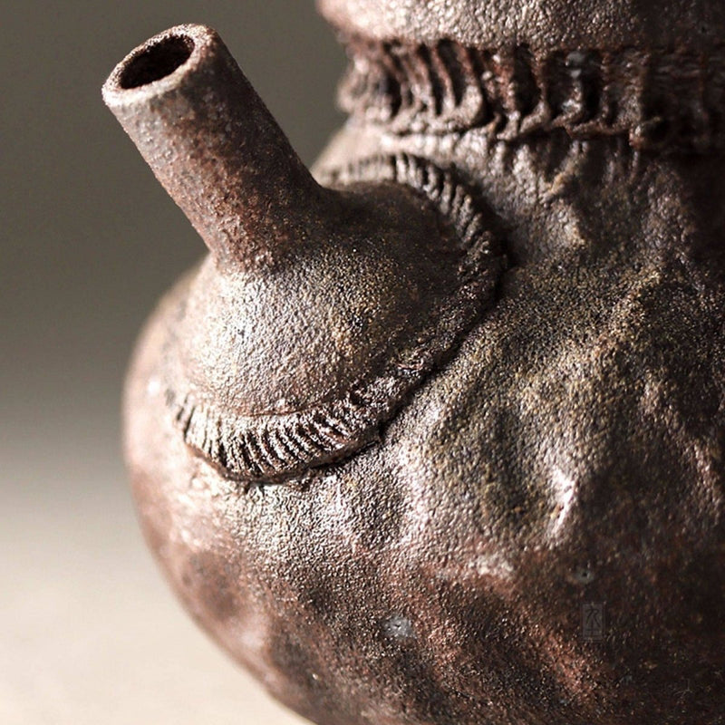 Antique Handmade Coarse Ceramic Hand Kneaded Pot - Eunaliving
