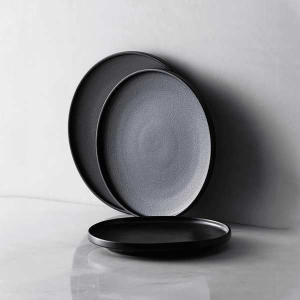 Black Frosted Flat Plate - Eunaliving