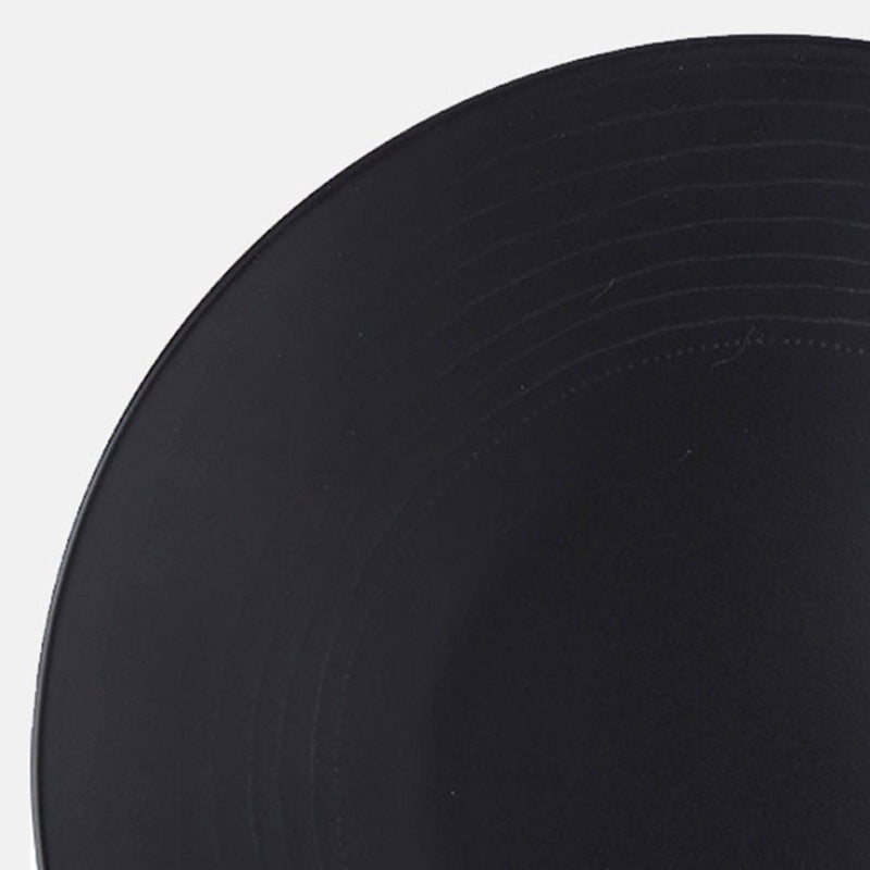Black Frosted Steak Ceramic Plate - Eunaliving