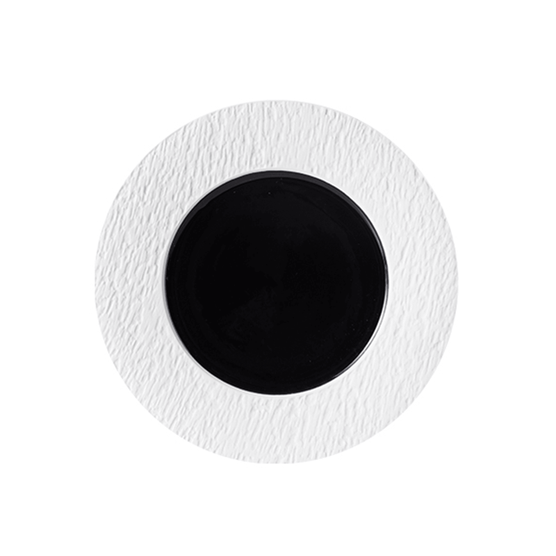 Black Grid Flat Plate - Eunaliving