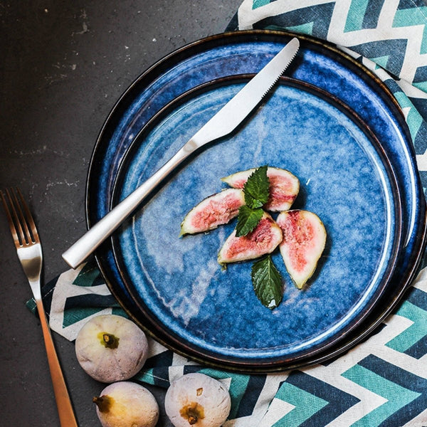 Blue Waves Dinner Plate - Eunaliving