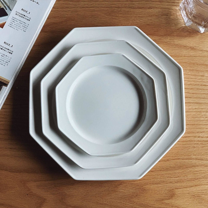 Ceramic Dessert Brunch Octagonal Plate - Eunaliving