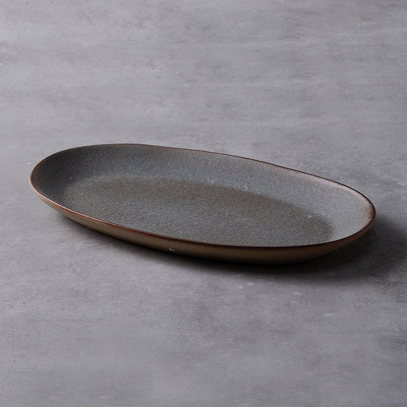 Creative Ceramic Oval Plate - Eunaliving