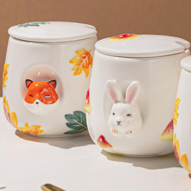 Creative Cute Cartoon Mushroom Rabbit Ceramic Mug - Eunaliving
