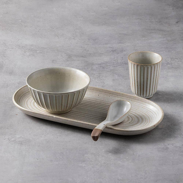 Daisy Shape Ceramic Tableware Set For One Person - Eunaliving