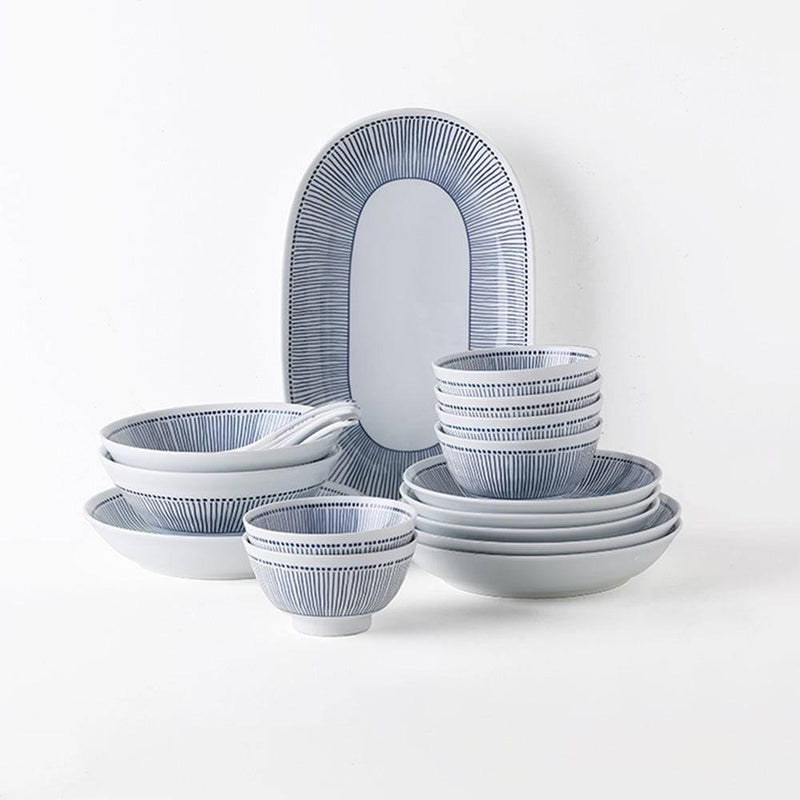 Do-over Underglazed Ceramic Bowl And Plate Set - Eunaliving