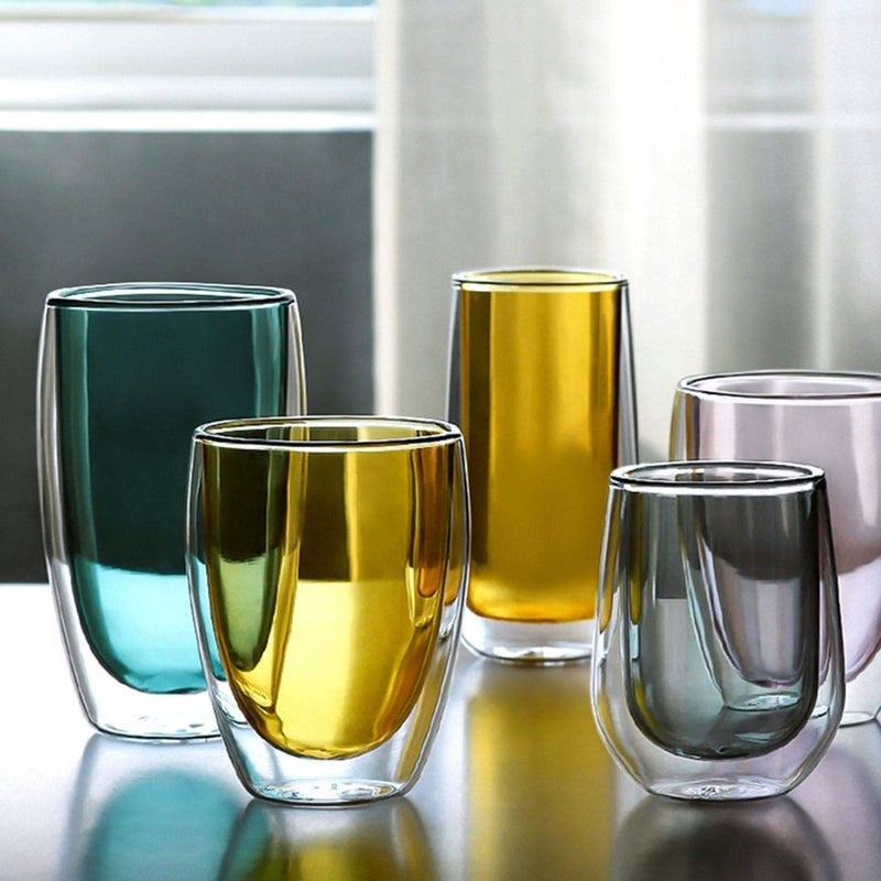 Euna - Dark Green Glass Water Cup With Straw – Eunaliving