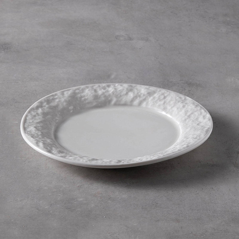 Earth Ceramic White Plate - Eunaliving