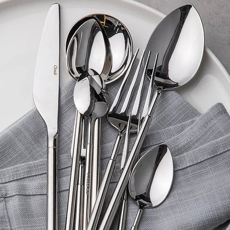 European Style 304 Stainless Steel Knife And Fork Spoon Set - Eunaliving