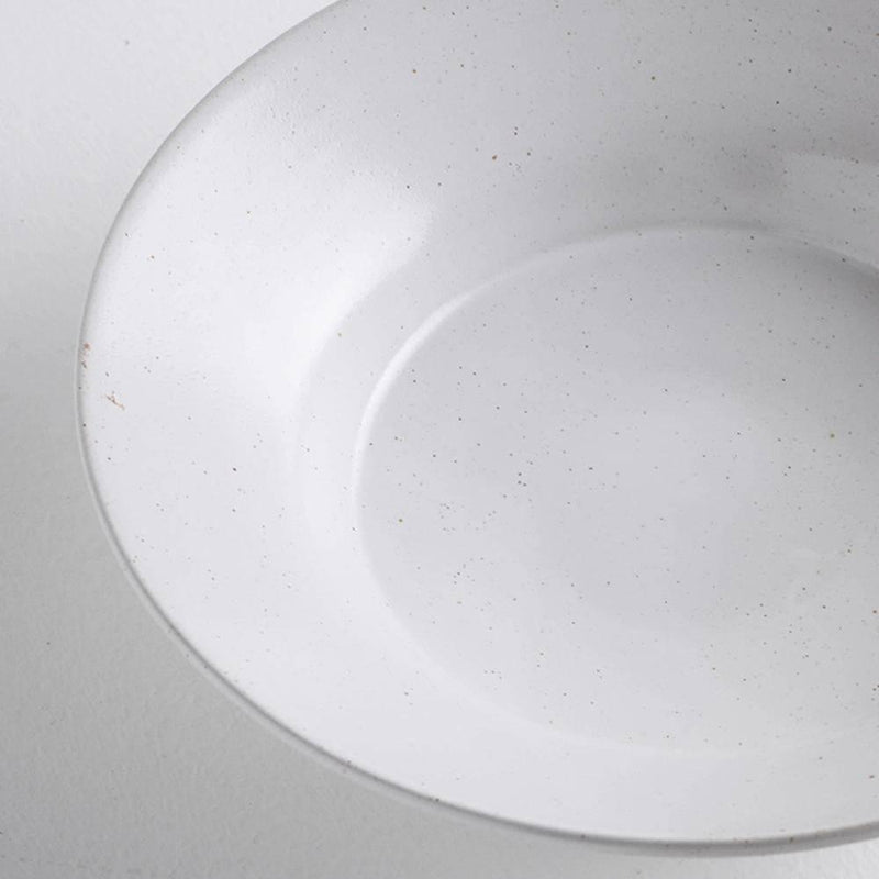 Frosty White Matte Glazed Ceramic Plate - Eunaliving