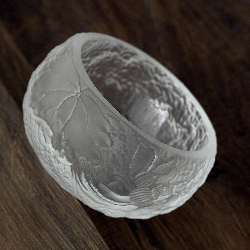 Frozen Texture Lucite Glass Small Tea Cup - Eunaliving