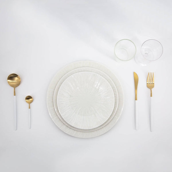 Gold White Elegant Tableware Set - Eunaliving