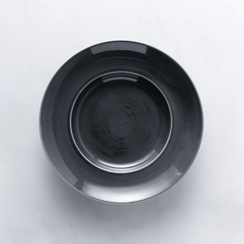 Grey Shallow Plate - Eunaliving