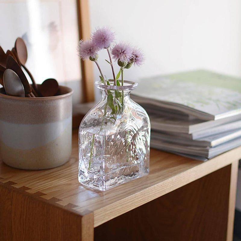 Hand Blown Chilled Patterned Vase - Eunaliving