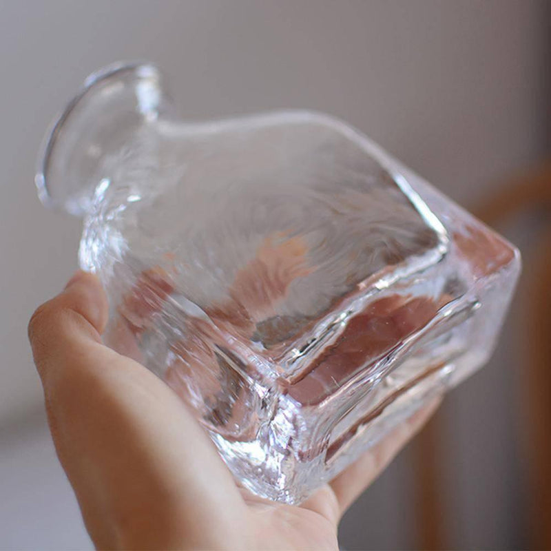 Hand Blown Chilled Patterned Vase - Eunaliving