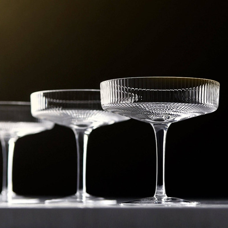 Hand-blown Tall Glass Champagne Glasses - Eunaliving