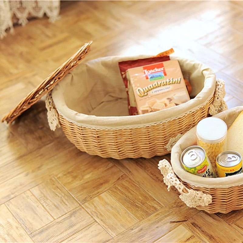 Handcrafted Home Wicker Storage Basket - Eunaliving
