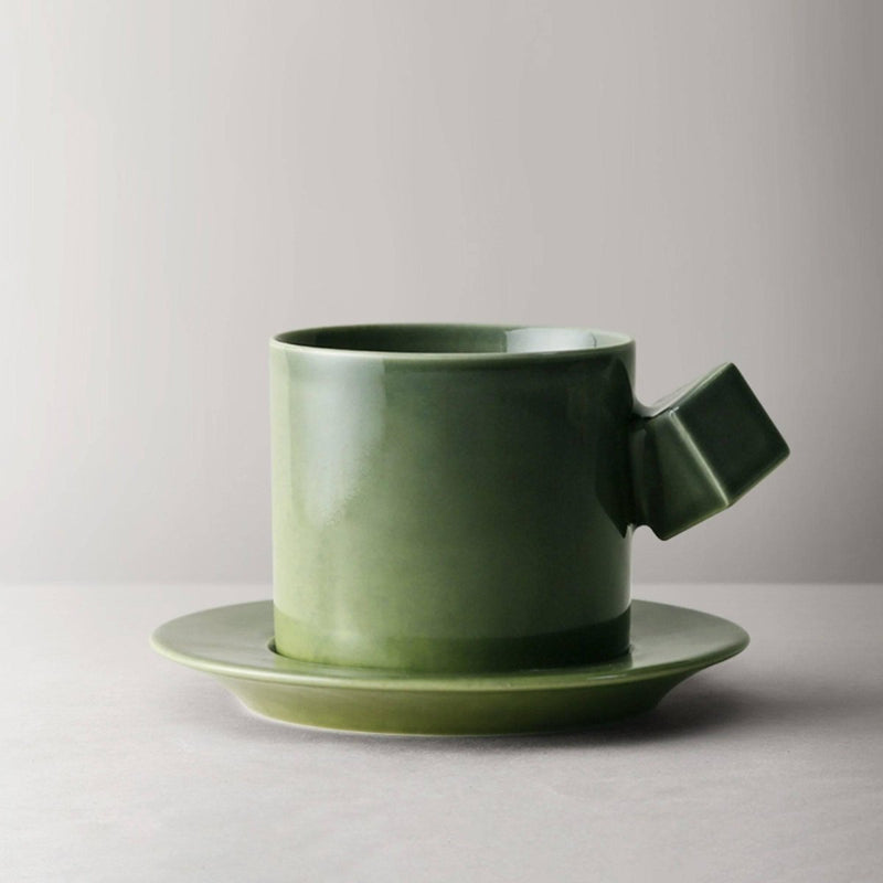 Handmade Ceramic Gray-Green Coffee Mug - Eunaliving
