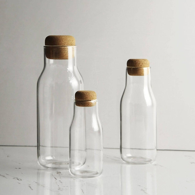 Handmade Glass Clear Seal Jar Storage Jar - Eunaliving