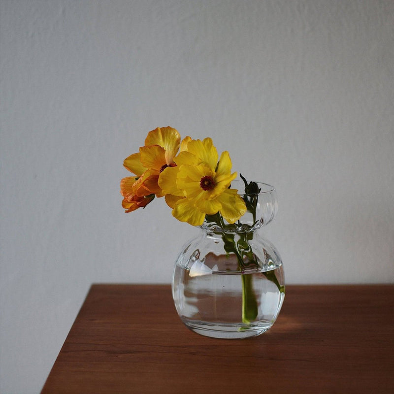 Handmade Glass Tabletop Small Snowman Vase - Eunaliving