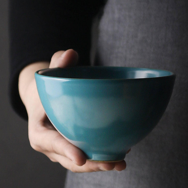 Handmade Rough Ceramic Multicolor Bowl - Eunaliving