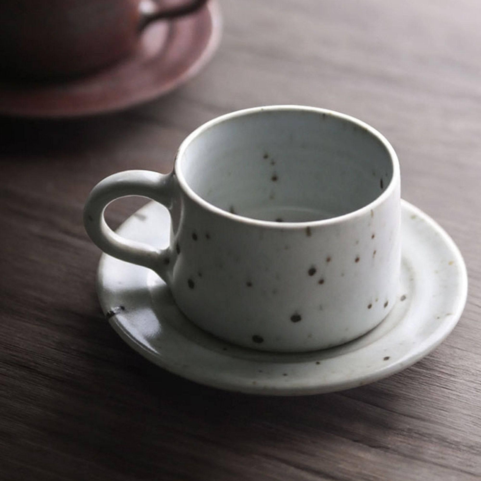 Handmade 'Masal' Little Houses Espresso Cup & Saucer Set - Unique