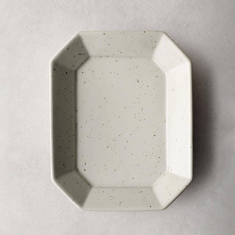 Handmade Simple Square Rough Pottery Plate - Eunaliving