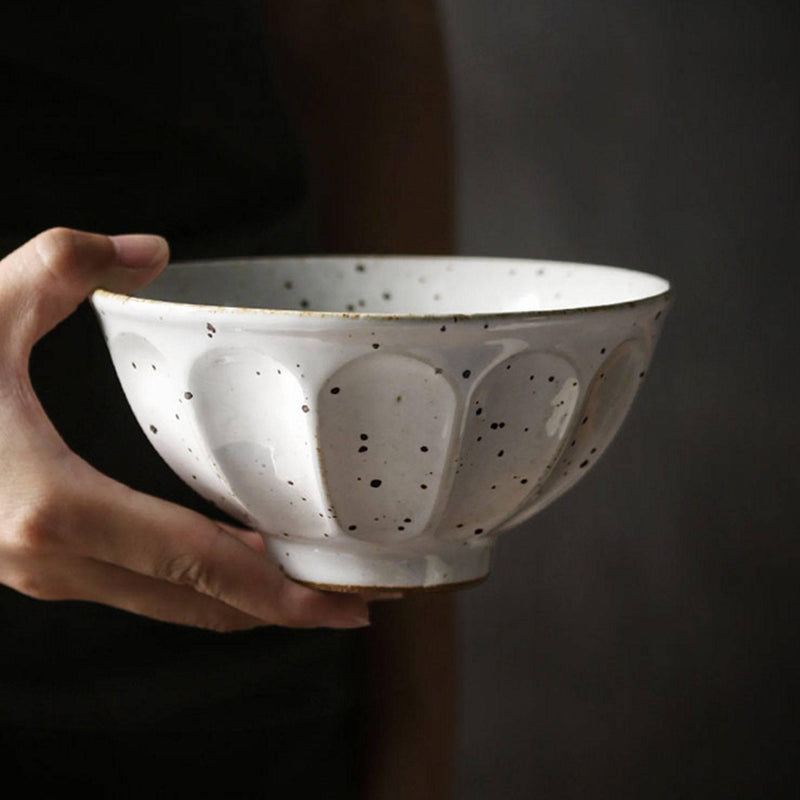 Handmade Thick Pottery Thickened Noodle Bowl - Eunaliving