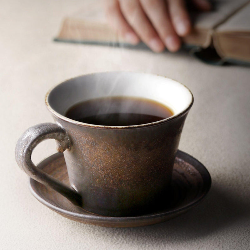 Handmade Vintage Ceramic Coffee Cup And Saucer - Eunaliving