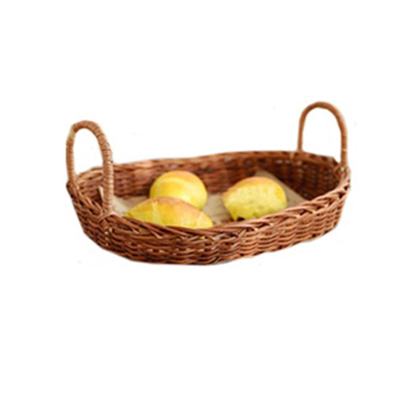 Handmade Wicker Straw Picnic Basket Storage Basket - Eunaliving