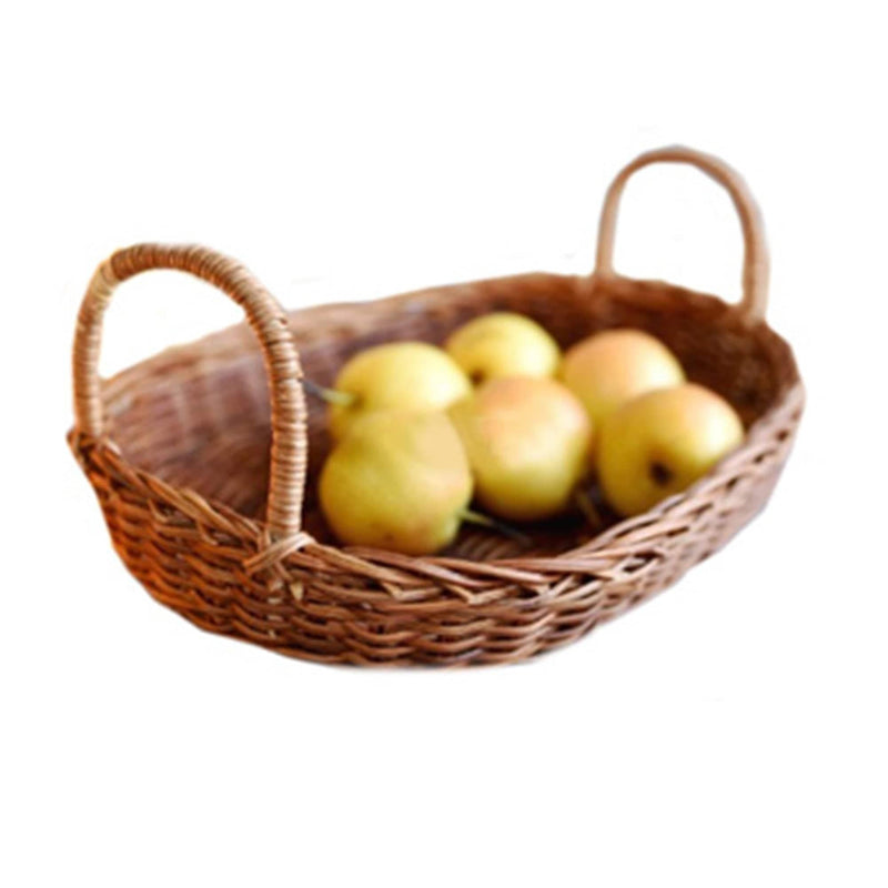 Handmade Wicker Straw Picnic Basket Storage Basket - Eunaliving