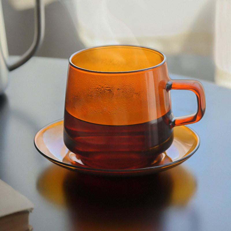 Heat-resistant High Borosilicate Cup Coffee Cup Saucer - Eunaliving