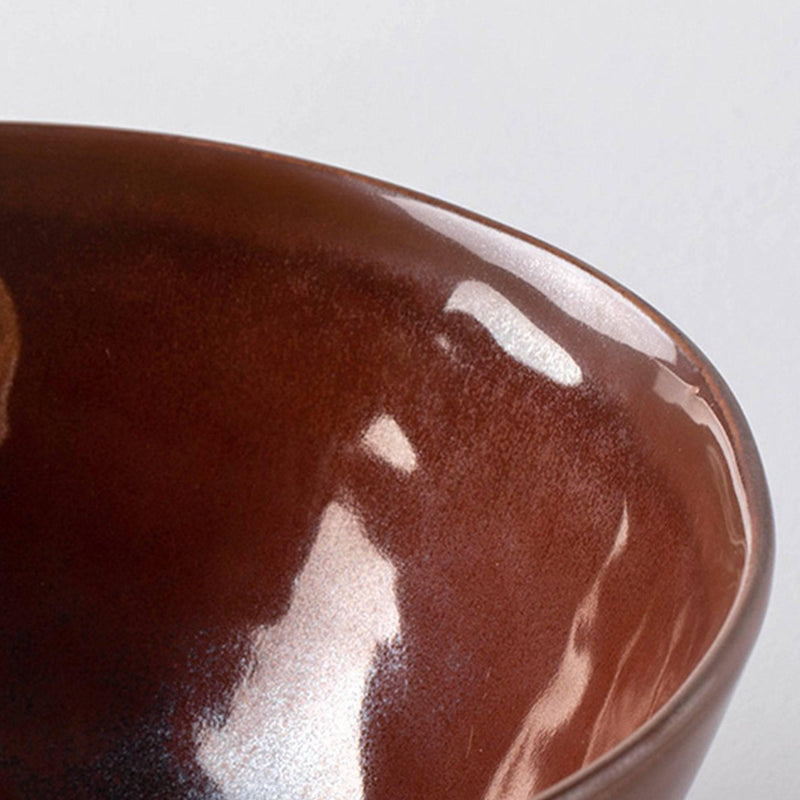 Iron Red Shaped Ceramic Bowl - Eunaliving