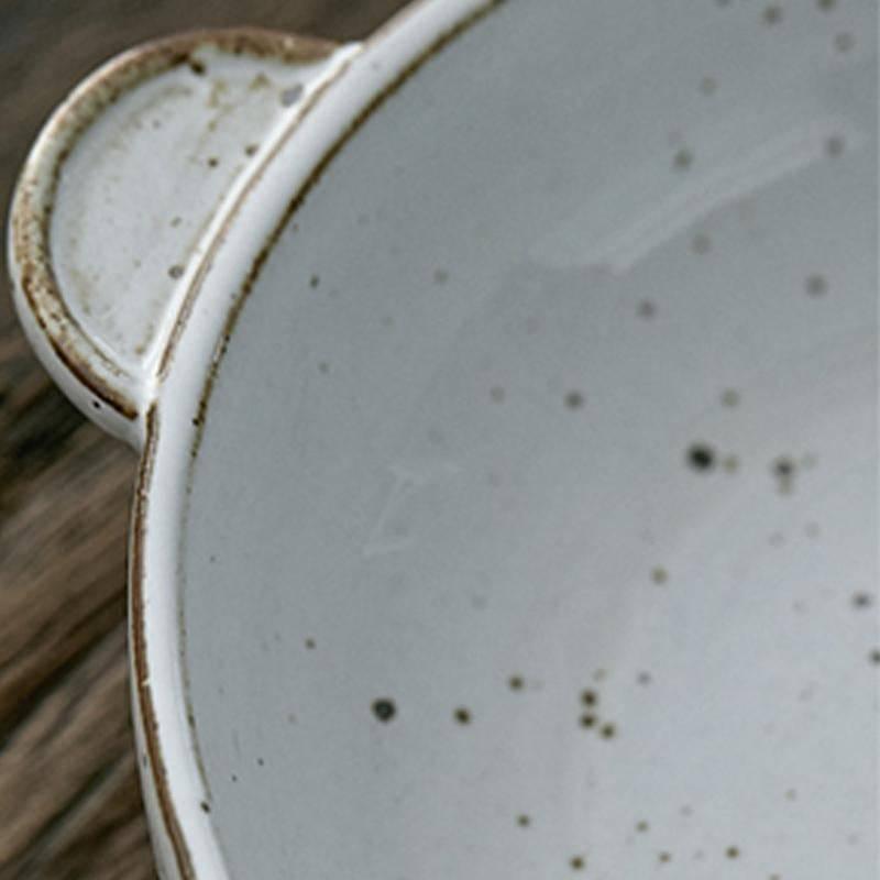 Japanese Handmade Coarse Earthenware Amphora Bowl - Eunaliving