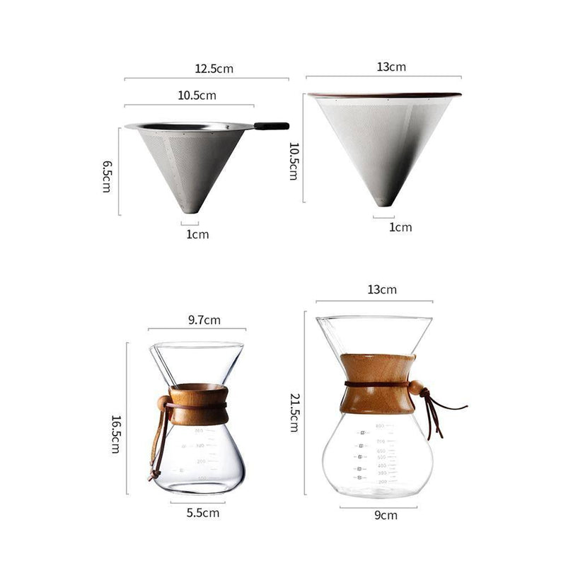 Japanese Style Hand Brewed Coffee Sharing Pot Set - Eunaliving
