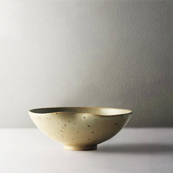 Japanese Style Handmade Vintage Rough Pottery Bowl - Eunaliving