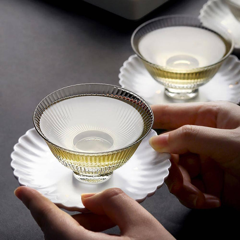 Japanese Style Heat Resistant Striped Small Tea Cup - Eunaliving