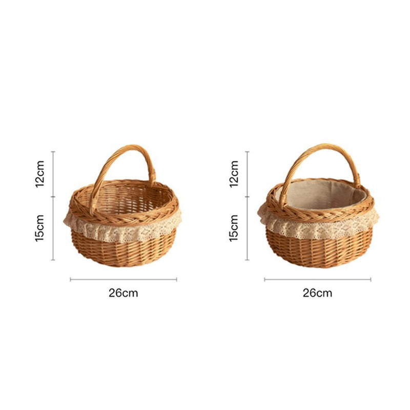 Wicker Snack And Sundries Storage Basket - Eunaliving