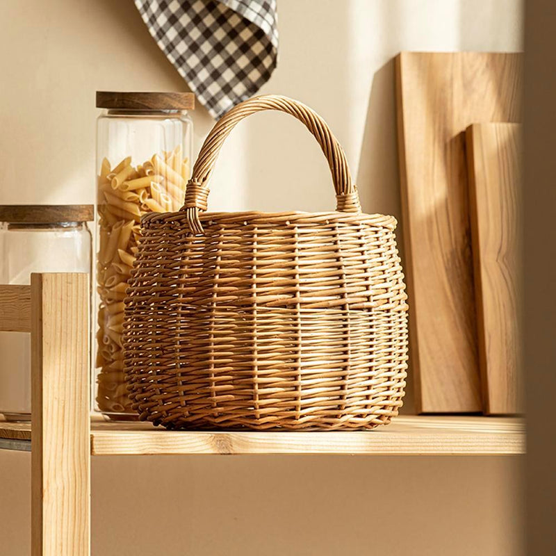 Handmade Wicker Storage Shopping Basket - Eunaliving