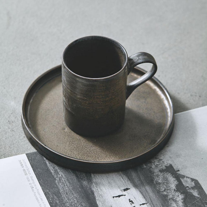 Vintage Ceramic Kiln Hand Brewed Coffee Set in Metallic - Eunaliving