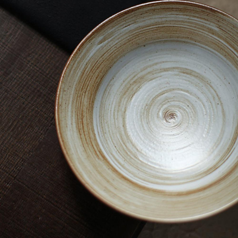 Small Handmade Rustic Ceramic Dipping Saucer - Eunaliving