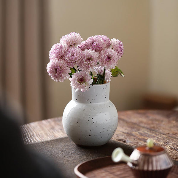 Japanese Handmade Rough Pottery Small Vase - Eunaliving
