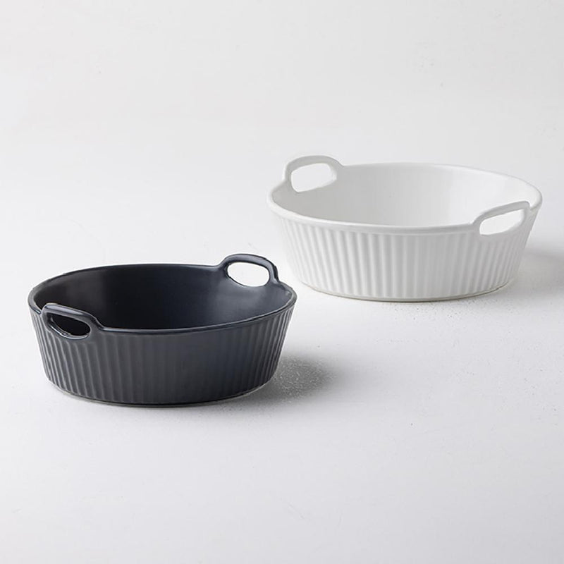 Reinforced Porcelain Baking Bowl With Two Ears