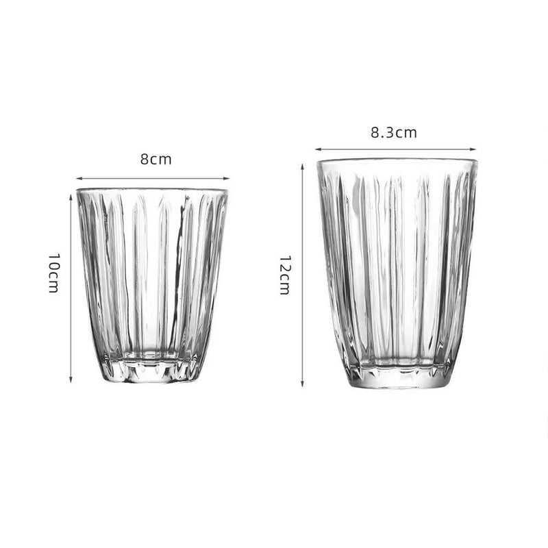 Japanese Style Round Vertical Pattern Glass - Eunaliving