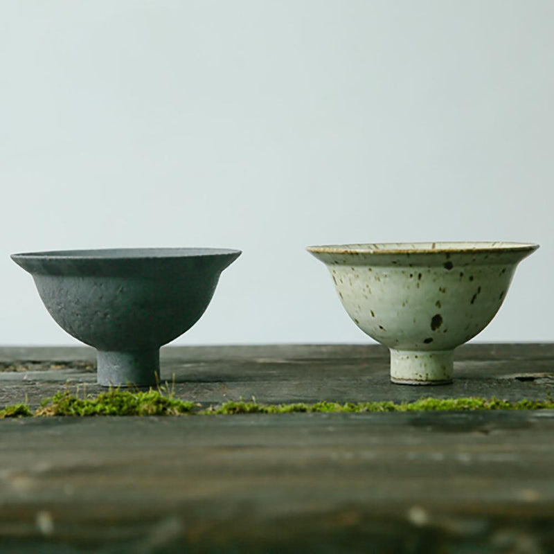 Japanese Handmade Vintage Rough Pottery Flower Vessel - Eunaliving