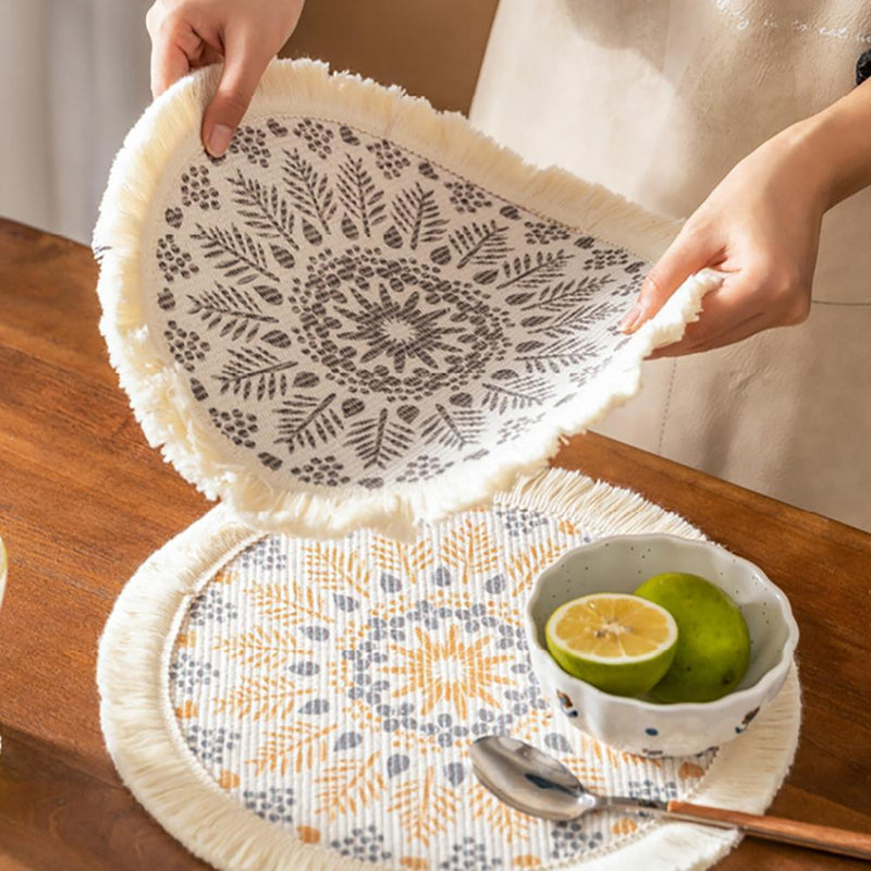 Vintage Woven Insulated Table Mat - Eunaliving