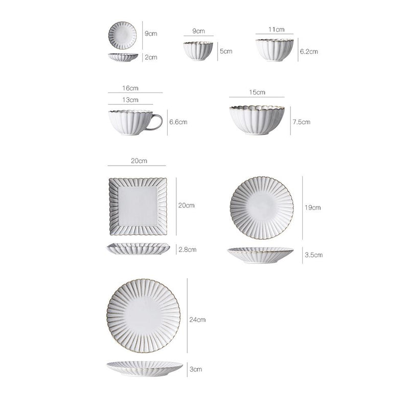 Kiln-changed Japanese Vintage Reinforced Porcelain Tableware
