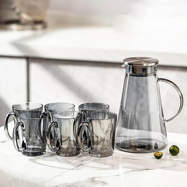 Large Capacity Glass Kettle Mug Set