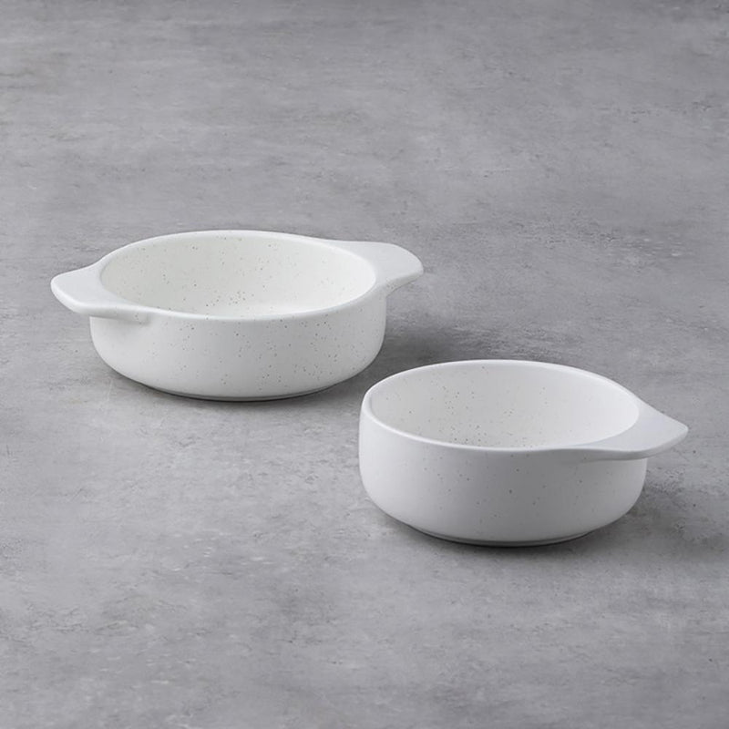 Reinforced Porcelain Salad Bowl With Two Ears